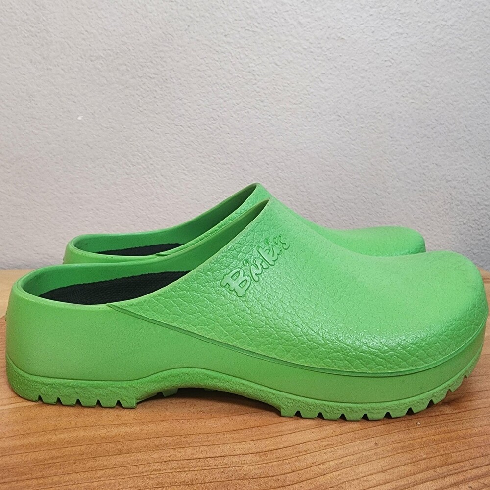 Birkenstock Super Birki's Clogs Shoes Womens Size 8 Green Slip Resistant Comfort